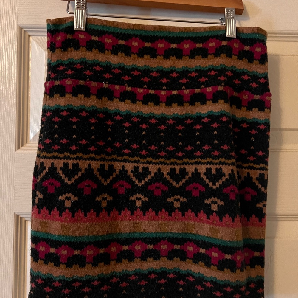 Patterned Knit Skirt - Multicolor